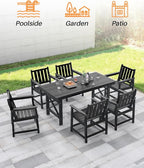 5-Piece HDPE Patio Dining Set, Outdoor Table and Chairs - Image 6