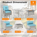 8-Seat Outdoor Wicker Patio Furniture Set - Image 3