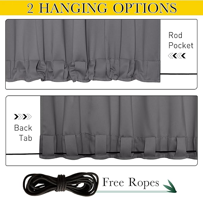 NICETOWN 2 Panels Weighted Blackout Curtains - Image 5