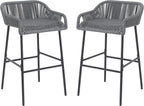 Christopher Knight Home Sivir Outdoor Barstool Set of 2, Patio Woven Rope Bar - Image 6