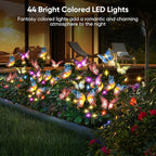 Solar Lights Outdoor Garden Decor: 8 Pack 136 Silk Butterflies - Image 5