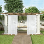 SpaceDresser Waterproof Outdoor Sheer Curtains - Image 5