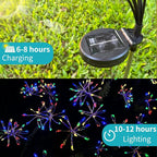 JJGoo Solar Garden Lights, New Upgraded 2 Pack Solar Swaying Starburst Light - Image 6