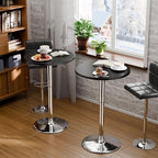 Flamaker Round Bistro Pub Table 23.6 Inch Height Adjustable 360° Swivel Bar - Image 7