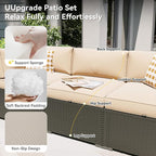 Aoxun Patio Furniture Set, 7 Piece Outdoor Sectional Sofas - Image 2