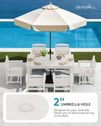 SERWALL Outdoor Dining Sets for 10, HDPE Dining Sets for 10 Person - Image 2