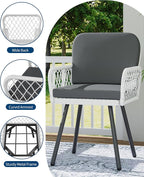 GarveeLife 7 Piece Patio Dining Set, Outdoor All-Weather Wicker Furniture - Image 8