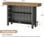 Tribesigns Bar Table with Storage Shelf, 63-Inch Large Mini Pub Table with - Image 2