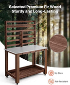 VEVOR Potting Bench Table, Outdoor Gardening Workstation - Image 3