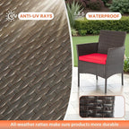 FDW Patio Furniture Set PE Rattan Patio Set Wicker Outdoor Furniture Bistro Set - Image 6