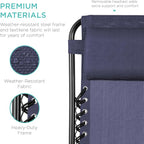 Best Choice Products Set of 2 Adjustable Steel Mesh Zero Gravity Lounge Chair - Image 6