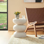 Glitzhome Outdoor Side Table, Heavy Duty Indoor Outdoor Round Planter Stand - Image 7