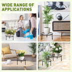 ESRICH 2 Pack 7.8" Metal Plant Stand Indoor, Rustproof Round Heavy Duty Flower - Image 7