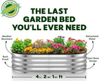 Plant & Plot Galvanized Raised Garden Beds Outdoor // 4×2×1 ft Planter Raised - Image 5