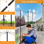 2 Pack String Light Poles, 10 Ft Light Poles - Image 5