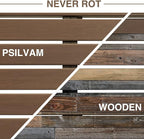 Psilvam Knight Bench Set of 2, Two Person Outdoor Poly Lumber Patio Backless - Image 5
