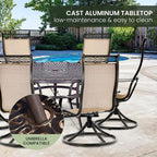 Hanover Manor 7-Piece Outdoor Dining Set - Image 6