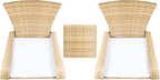 SAFAVIEH Outdoor Collection Edna Natural/White Cushion 3-Piece Lounge Set - Image 6