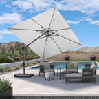 PURPLE LEAF 9' X 12' Left-right Tilt Patio Umbrella Outdoor Cantilever Swivel - Image 2