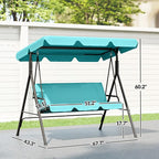 Outsunny 3-Seat Outdoor Patio Swing Chair - Image 7