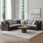 Signature Design by Ashley Beachcroft Curved Modern 3-Piece Outdoor Sectional - Image 2