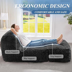Hobestluk Bean Bag Chair Big Bean Bag Lounger - Image 7