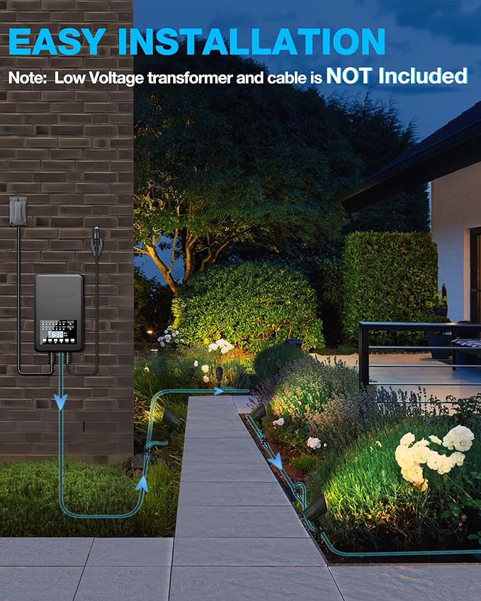 SUNVIE 6W Low Voltage Landscape Lights LED Low Voltage Lighting Warm White - Image 7