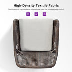 PURPLE LEAF Outdoor Wicker 29" Bar Stools Set of 2, Boho Patio Bar Height Chair - Image 5