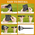 GIGALUMI 6 Pack Solar Lights Outdoor Waterproof, LED Solar Garden Lights - Image 4