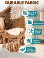 Chihee Hammock Chair Super Large Soft-Spun Cotton Rope Weaving Hanging Chair - Image 2
