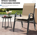Patio Dining Chairs Set of 4, Outdoor High Stacking Chairs - Image 6