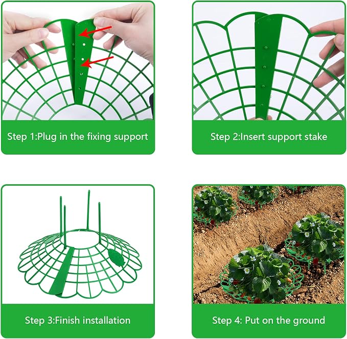 Iceyyyy 6 Pack Strawberry Plant Stand Supports-Strawberry Plant Support Stand - Image 4