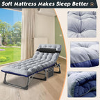 MOPHOTO Folding Chaise Lounge Chair 5-Position, Folding Cot, Heavy Duty Patio - Image 7
