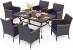 PHI VILLA 7-Piece Outdoor Patio Dining Set by PHIVILLAThepioneerofcomfortablehouseholdsupplies