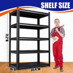 71"H-35"W Garage Shelving Heavy Duty Storage Shelves, Metal Adjustable Shelving - Image 3
