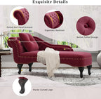 Merax 62'' Velvet Chaise Lounge Indoor - Image 5