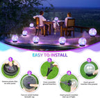 2-Pack Garden Solar Lights Outdoor, Colored Cracked Glass Ball Light Waterproof - Image 7