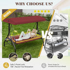 Upgrade 180° Convertible Outdoor Swing - Image 2