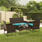 PayLessHere Outdoor Furniture Set 4 Pcs Modular Patio Furniture Set Water - Image 2