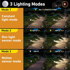 btfarm Solar Spot Lights Outdoor Waterproof, 3 Modes Motion Sensor Lights - Image 3