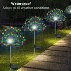Solar Garden Lights Outdoor Waterproof, 2 Pack 120 LED Solar Firework Lights - Image 3