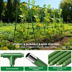 Cucumber Trellis for Raised Bed, U-Shape Garden Arch Metal Support for Climbing - Image 4