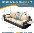 Outdoor Wicker Patio Porch Swing - Image 6