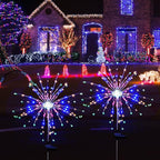 Solar Garden Lights for Outdoor Decor, Waterproof 2 Pack Solar Powered Firework - Image 3