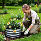 GARDMAX 2 Pack 2x2x1FT Galvanized Round Raised Garden Bed Kit, Metal Planter - Image 9
