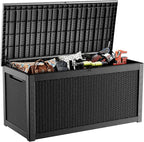 320 Gallon Resin Deck Box, Lockable Weatherproof Outdoor Storage Box by OutdoorLivingPerfected