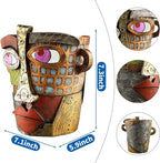 Abstract Face Planters Pots Head, Unique Head Planter - Image 3