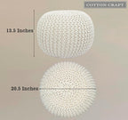 COTTON CRAFT Round Dori Pouf - Image 3