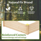 Giantex Raised Garden Bed, Wood Planter Box, Outdoor Square Garden Bed - Image 5