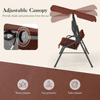 Porch Swing Outdoor, 3 Person Patio Swing w/Removable Cushion, Stand & - Image 4